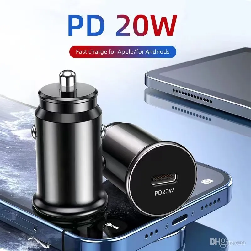 20W PD Car Chargers Fast Quick Charging USB C Type-c power Adapter Charger For Ipad Air Mini Iphone 12 13 Pro Max Samsung S20 tablet