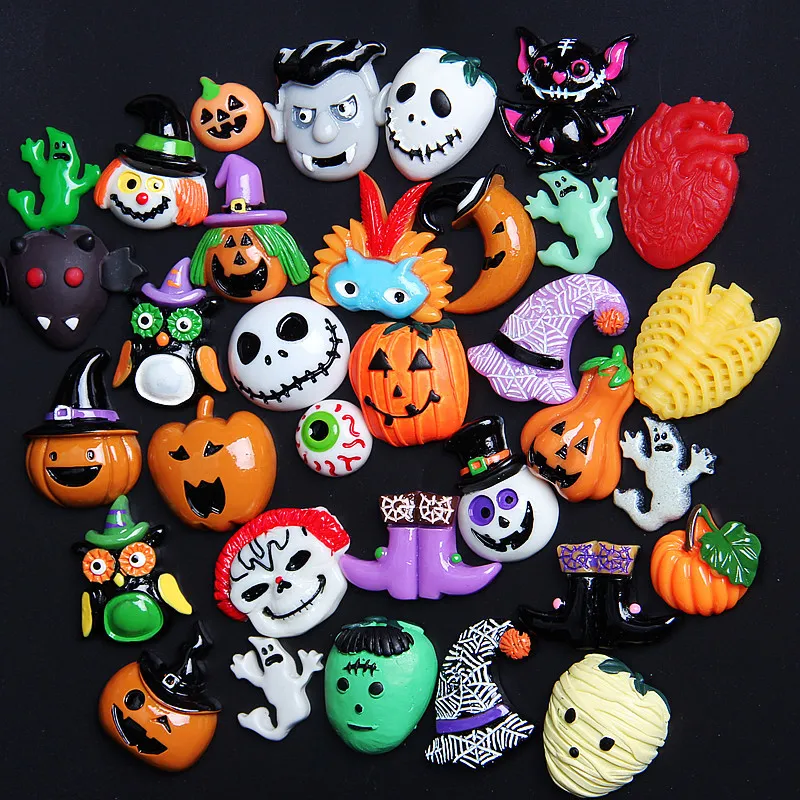 Gorący 20 styl Halloween Skull Butsories do Clog Sandal Decoration Dekoracja żywica horror croc uroks Fit Breakband Bransoletka akcesoria dla dzieci