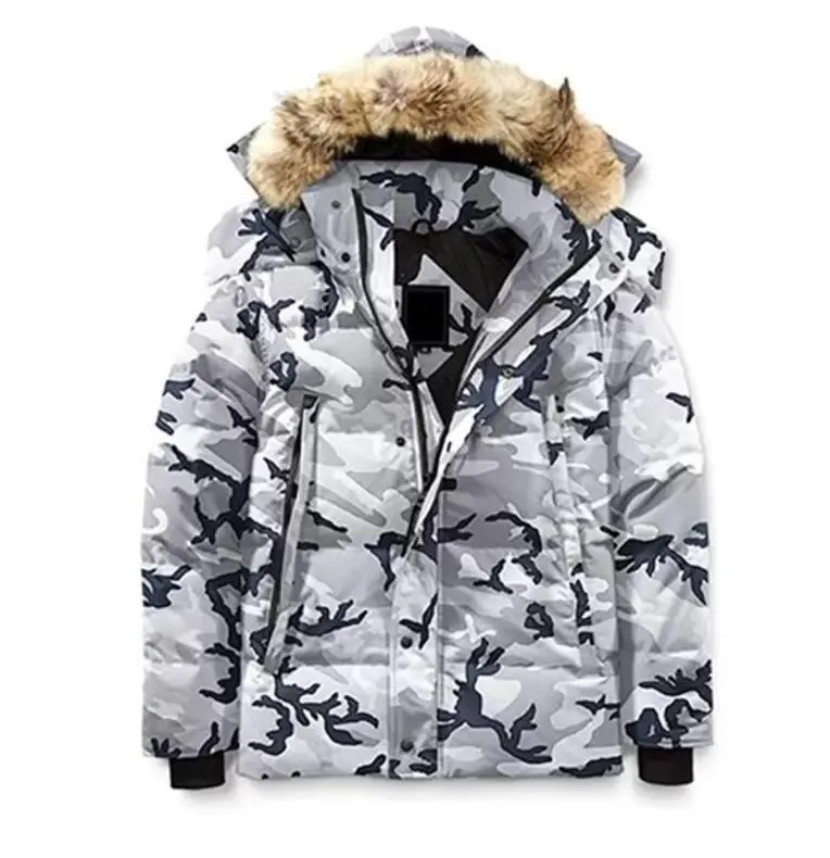 İndirim Parkas Kış Men Down Ceketler Veste Homme Açık Jassen Outerwear Büyük Kürk Kapşonlu Kapşonlu Fourrure Manteau Ceket Ceket Hiver Parka Doudoune 2YAG