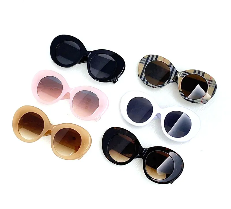 New fashion design sunglasses 4370 delicate round frame classic plaid design temples simple and popular style versatile outdoor uv400 protection glasses