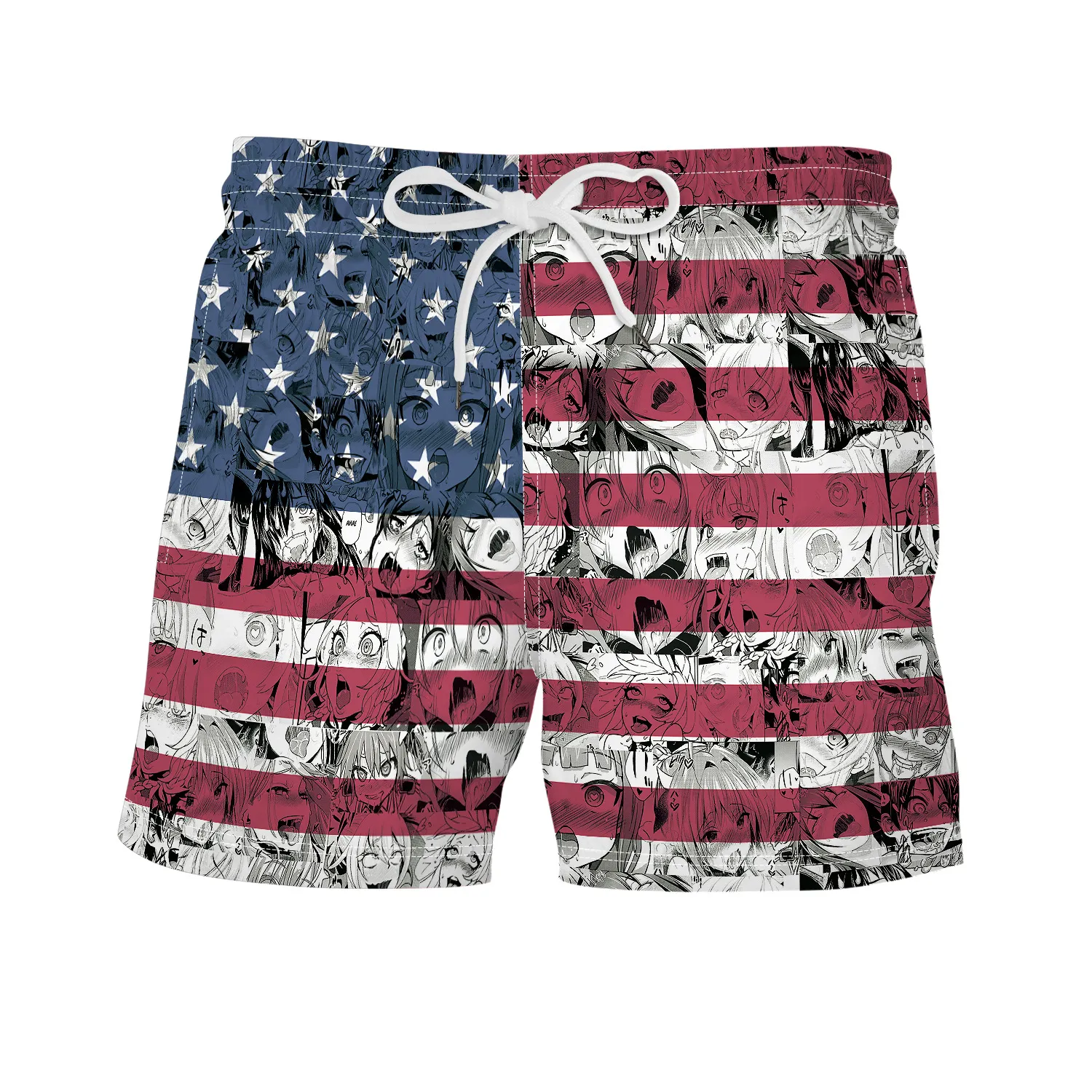 Skull Eagle USA Flag Pantalones cortos 3D Troncos Verano Nuevo Secado rápido Playa Pantalones cortos para nadar Hombres Hip Hop Pantalones cortos Ropa de playa Tallas grandes S-7XL Harajuku 001