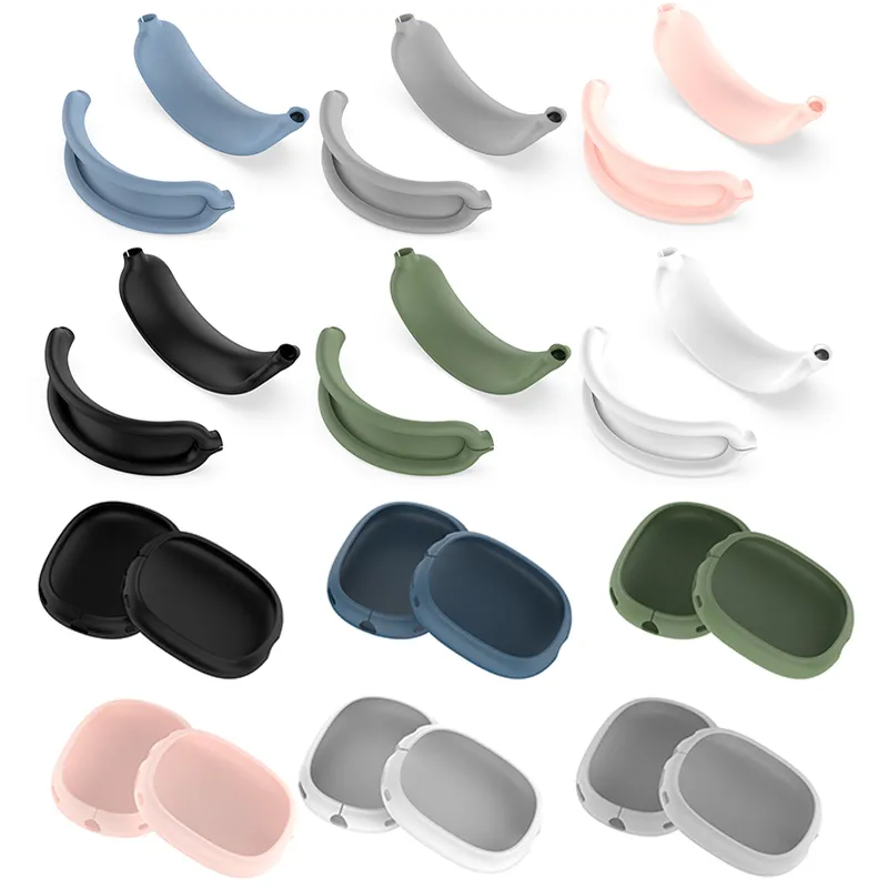 Protector De Silicona Negro Para AirPods Max – Funda Completa Con Cobertura Para Almohadillas Y Diadema, Ajuste Preciso Y Fácil Limpieza