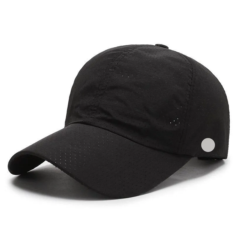 LL Snapbacks Cappelli da yoga Berretti da baseball da uomo e da donna Moda Tessuto ad asciugatura rapida Cappellini da sole Cappellini da spiaggia Sport all'aria aperta Tinta unita