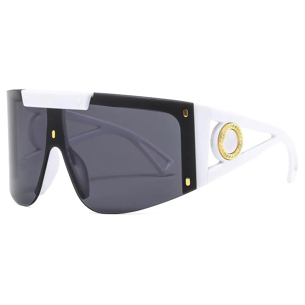 Luxe design zonnebrillen voor dames 4393 Fashion Shield zonnebril UV-bescherming grote verbindingslens Semi-randloze topkwaliteit Kom met pakket originele etui