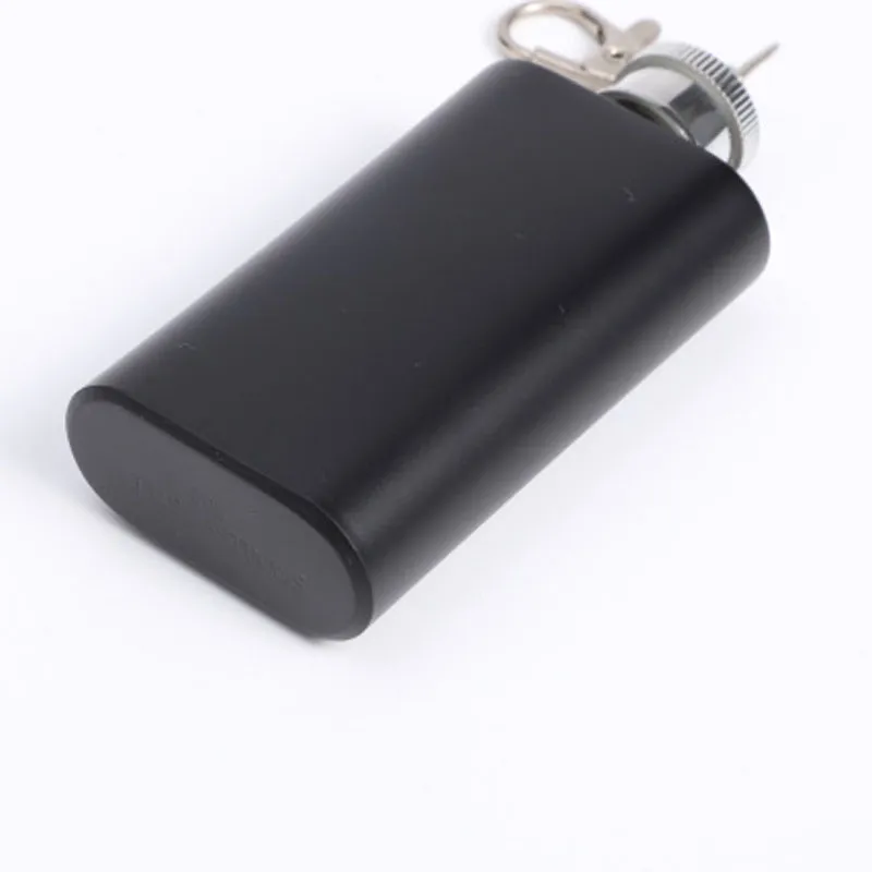 Fiaschetta portatile in acciaio inossidabile da 1 oz 2 oz Vino con portachiavi Portachiavi Accessori sport da viaggio all'aperto uomo