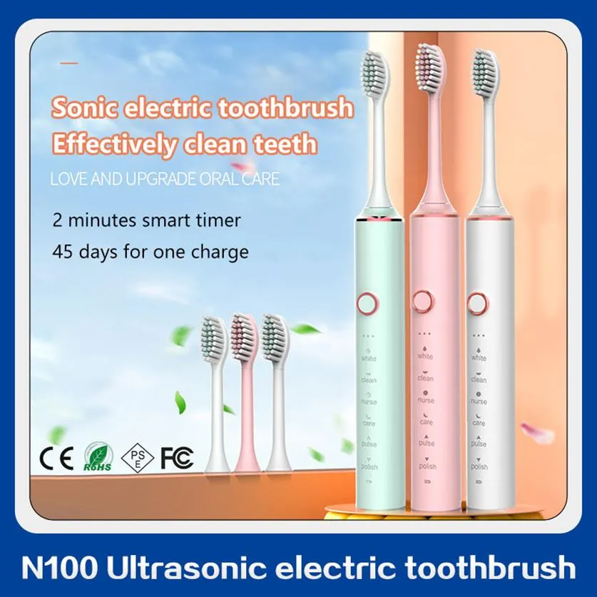 N100 Top Ultrasound Quality Sonic Electric Toothbrush Upgraded Adult
