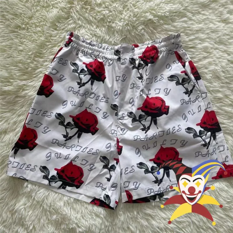 Shorts masculins 2022SS Wacko Maria Men Femmes DrawString Full Print Flowers Mens Mensmen's