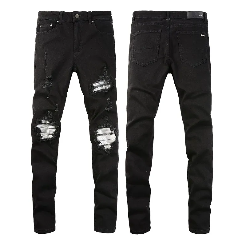 2022 Mens Fashion Designer Skinny Straight Slim Ripped Jean elastic Casual Motorcycle Biker Stretch Denim Trouser Classic Pants jeans size 28-40