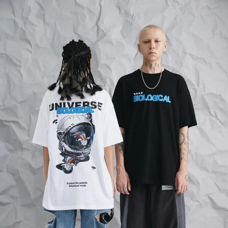 Camisetas masculinas de impressão biológica Graphic t camisetas de streetwear de tamanho grande harajuku masculino gótico roupas de anime roupas de manga curta y2k top