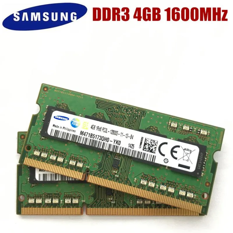 Rams 8GB 4GB 2GB PC3L 12800S DDR3 1600 Dizüstü Bilgisayar Bellek 8G 4G 2G 1600MHz Defter Modülü Sodimm Ramrams
