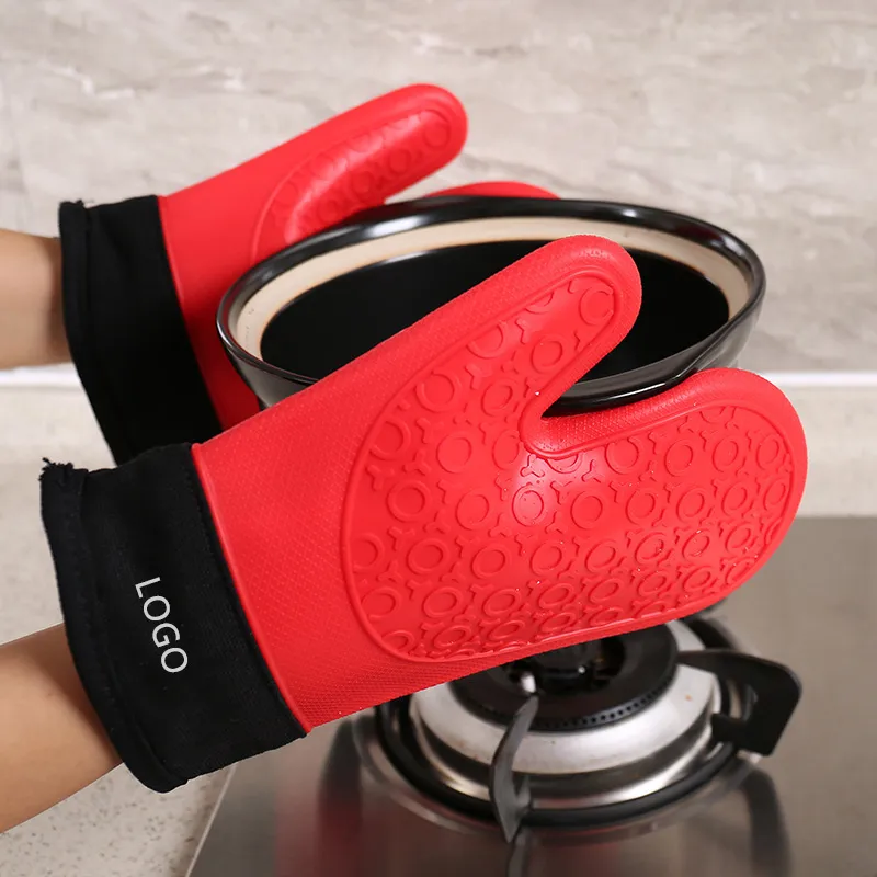 Gants en silicone résistants à la chaleur Cuisson Barbecue Gants Cuisine en silicone Mitaines pour micro-ondes Gant de four Maison Gants résistants à la chaleur 220822