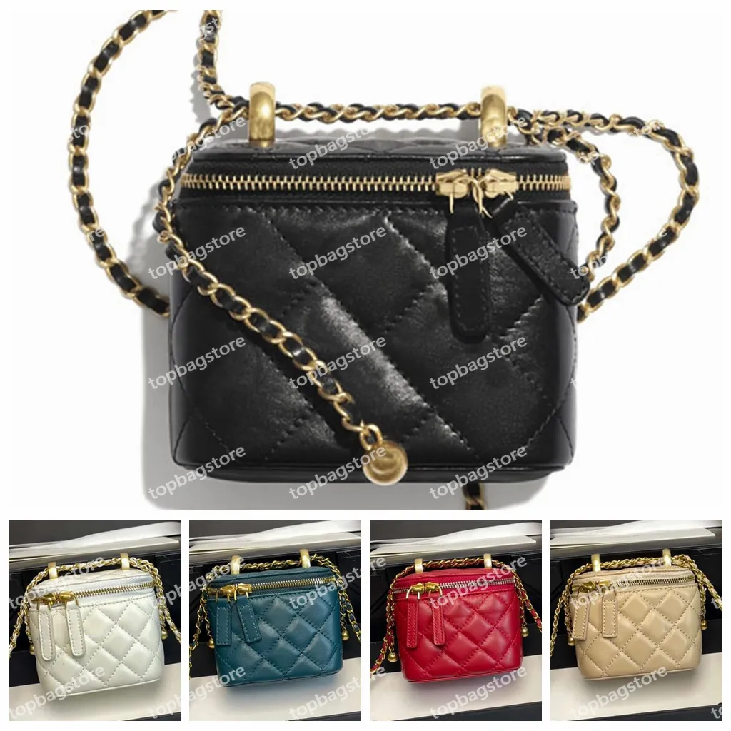 Mini Cosmetics Bags Shoulder Make Up Chain Bags Cross Body Makeup Leather High Quality Luxury