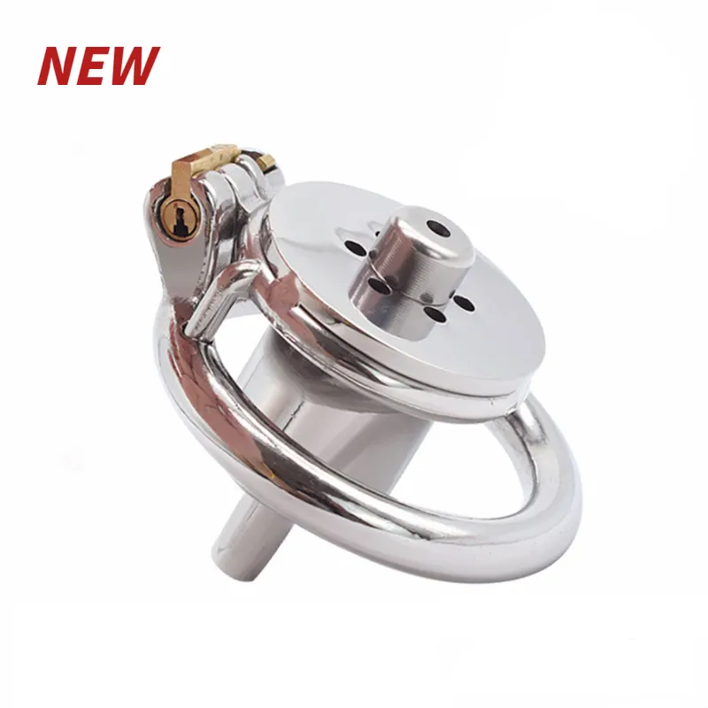 Sissy Small Chastity Cage Male Inverted Chastity Cage with Screw Lock Steel  Ring