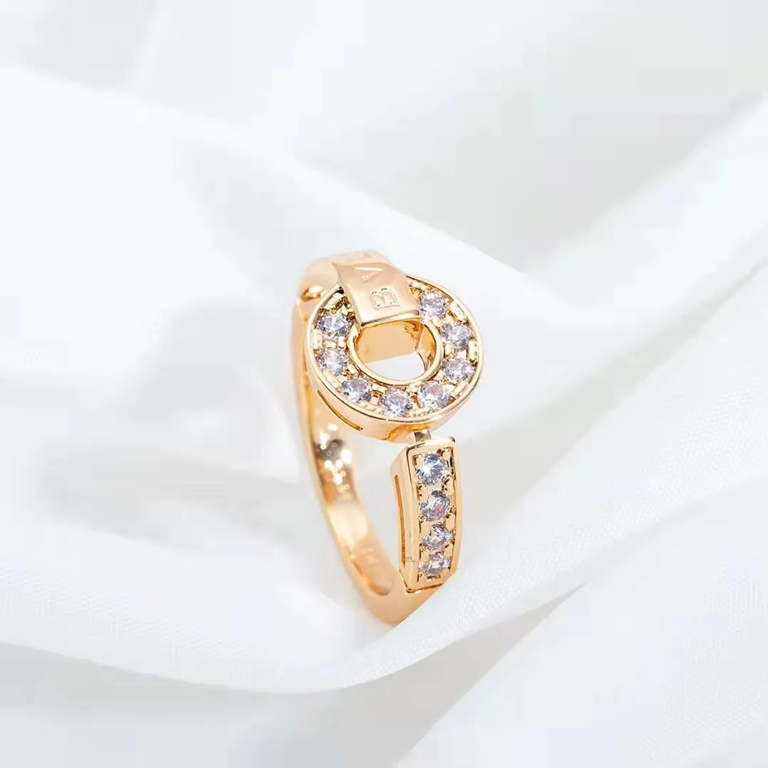 Srebrne projektanci dzwoni luksusowe pierścień miłosny dla kobiet oryginalny prezent logo