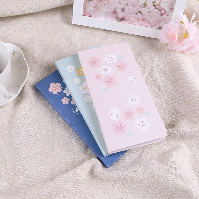 메모장 Kinbor Week Notebook Cherry Blossom Efficiency Manual Planner 휴대용 손 창의적 자체 가입 노트 노테 패드