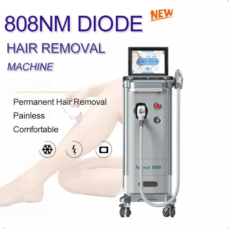 Nouvelle arrivée 808nm Diode Laser Hair Removal device Super808 laser machine FROID pianless 20 millions de coups Rajeunissement de la peau salon de beauté Équipement 600W 900W 1200W