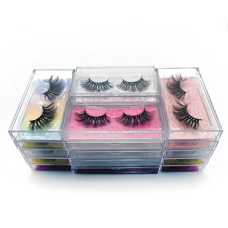 False Eyelashes Dramatic 5D Mink Wholesale Lashes In Bulk 25mm Fluffy Thick Fake Full Strip Eye Boxes Supplies 1 PairsFalse