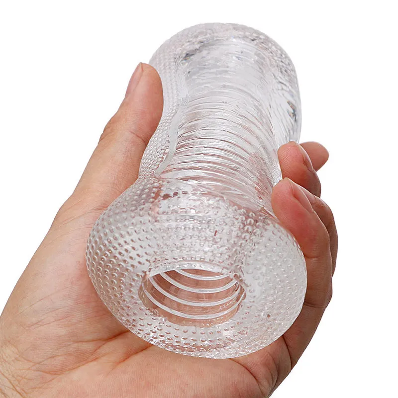 Masturbators 13cm Transparent l Sex Toy for Men 18 Plus Male Masturbator R 220823_voghion.com