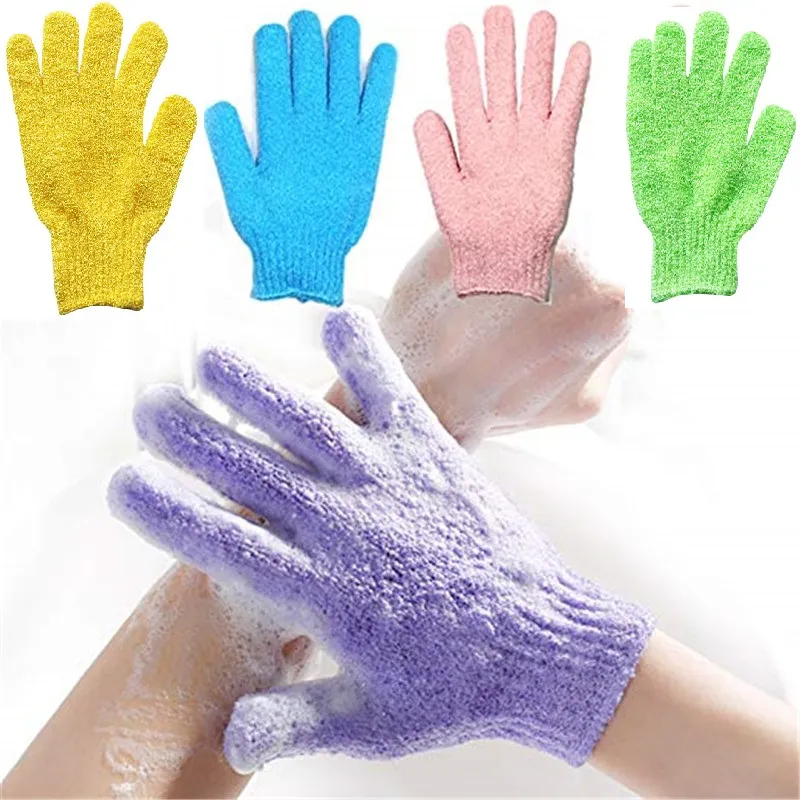 Candy Color Shower Gangs Gloves Отшелушивание стирки кожи спа -массаж скраб скруббер Glove Gift Gift