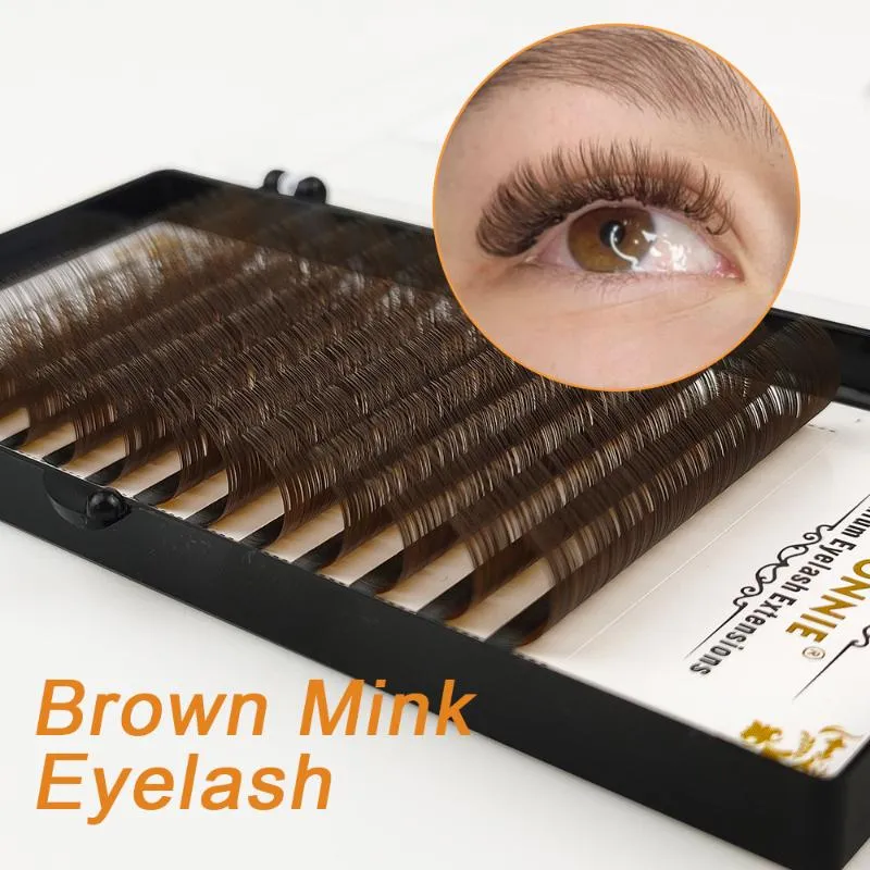 Cidadãos falsos abonnie brown cílios premium de olho de vison com cílios de vison 0,07/0,10 8-15mm cílio individual para maquiagem