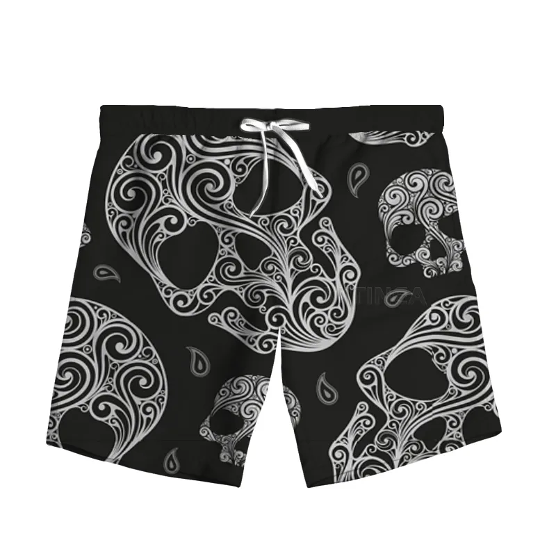 Nouvelle mode impression 3D Paisley Bandana femme hommes été plage shorts amples pantalons décontractés Polyester grande taille S-7XL 003