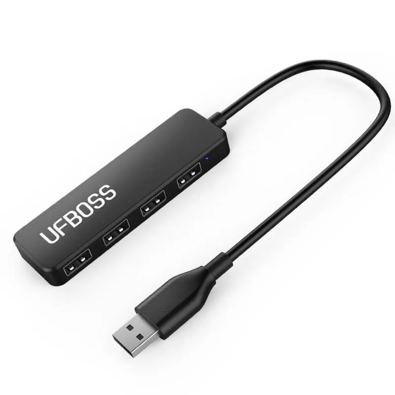 Hub USB USB2.0 Ultra-Slim 4 Port 2.0 Hight Speed 30CM Adattatore HUB per PC Laptop SurfaceUSB