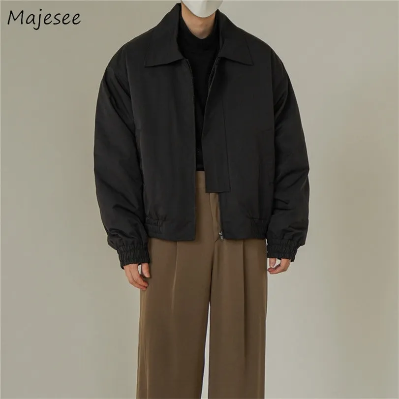 Bomber Vestes Hommes Mode Printemps Recadrée Américain À La Mode Allmatch Étudiants Outwear Solide Casacas Para Hombre Harajuku Loisirs 220818