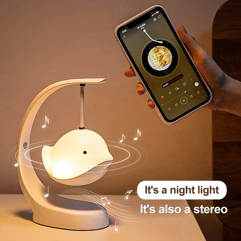 Luzes noturnas Smart Bluetooth Compatível Música LED LEVELA LIGADO COLORFULER Lâmpada de controle de toque para decoração de quarto USB Rechargeableabnnight