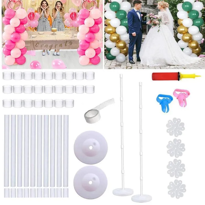 Ensemble de décoration de fête ballon colonne arche Base poteau droit présentoir pliable Guide de route décoration de mariage fête