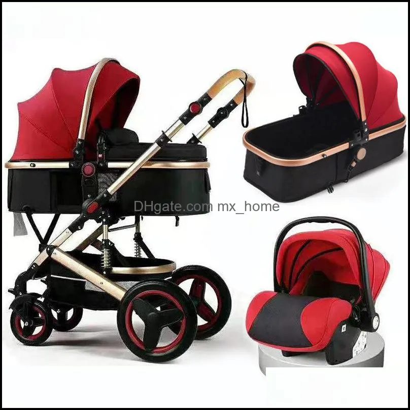 baby stroller 3 in 1 hot mom stroller luxury travel pram carriage basket babies car seat and cart mxhome