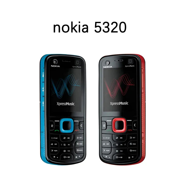 원본 리퍼브 휴대폰 Nokia 5320 Xpress 음악 WCDMA 3G GSM 싱글 카드 Old Man Phone