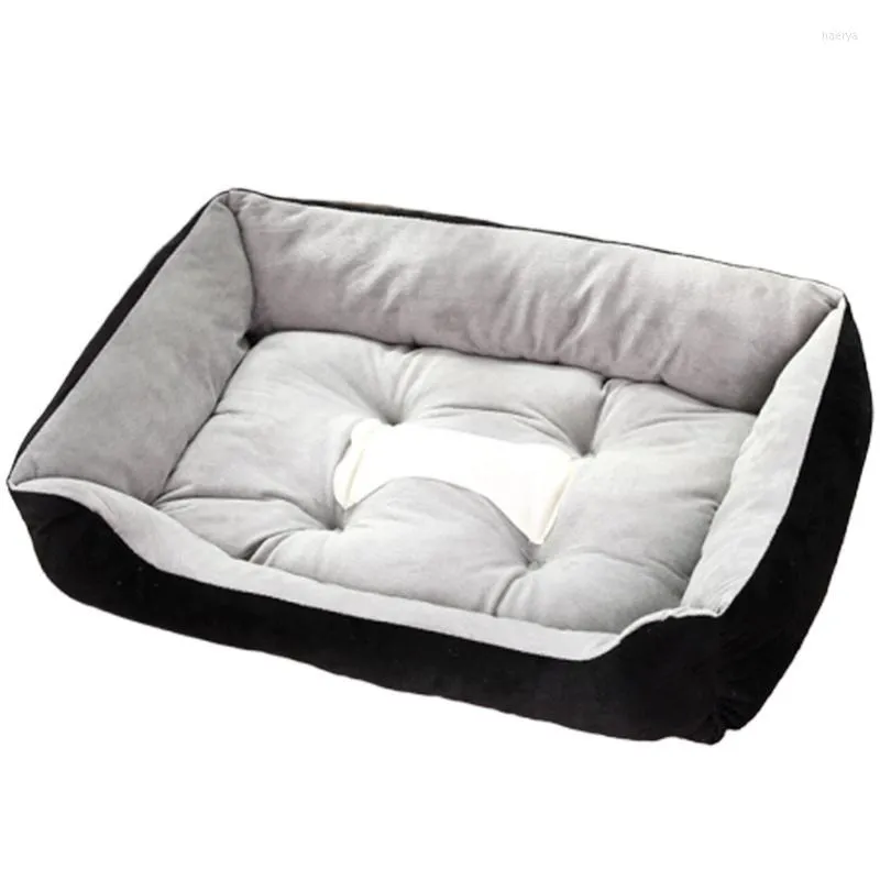 Kennels & Pens Warm Pets Beds Sofas With Mats Pillows Winter Autumn Cat Dog Bed House Cotton Soft Breathable Solid Blanket Kennel