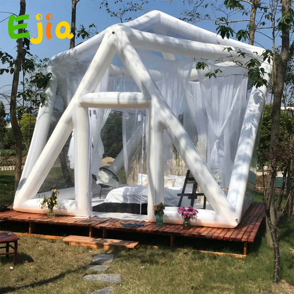 3/4m House Hotel Restaurant Commercial Transparent Scenic Starry Triangle Inflatable Bubble Room House Tent Outdoor Activities