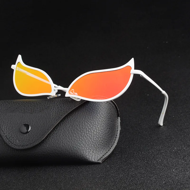 النظارات الشمسية قطعة واحدة تأثيري Donquixote Doflamingo للرجال موضة خمر الاتجاه الذكور نظارات مضحكة UV400 نظارات معدنية ظلال النظارات الشمسية