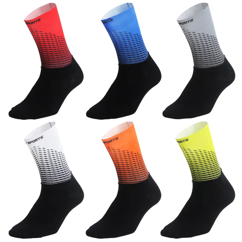 Sports Socks Lycra Split Professional Cycling Men And Women Knee-High Quick Drying Spring Summer Breathable For Bicycle DH SportsSports