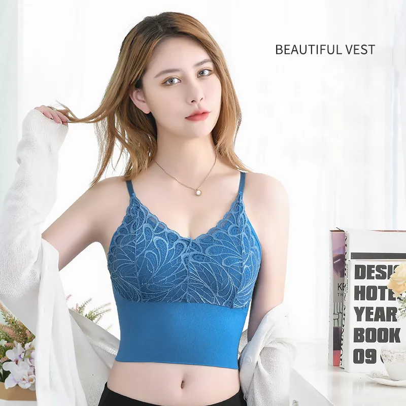 Bustiers Corsets Women's Tube Top Autumn Winter Latex Bra Crop Women Vintage Seamless Underwear Lace Trimbu付き調整可能なショルダーストラップ