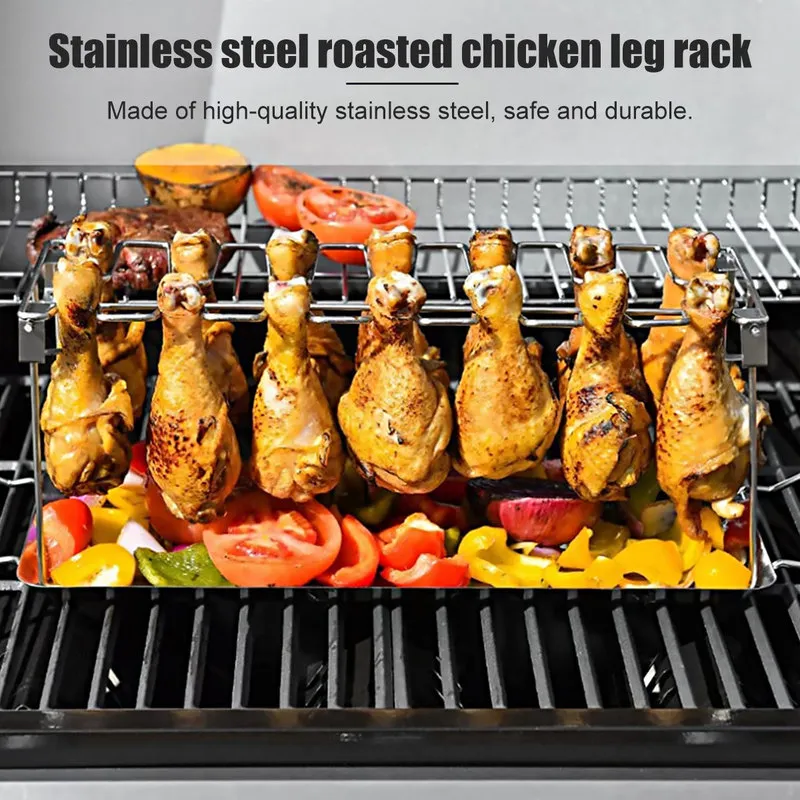 Bbq Cleaner Grill Champ Chicken Leg Rack For Grill, BBQ Smoker