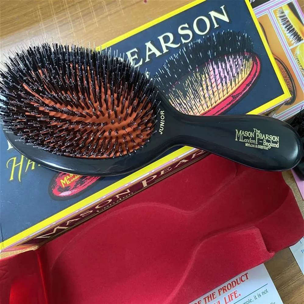 Mason P cep kıl ve naylon saç fırçası Yumuşak Yastık Hediye ile Üst Düzey Domuz Kılları