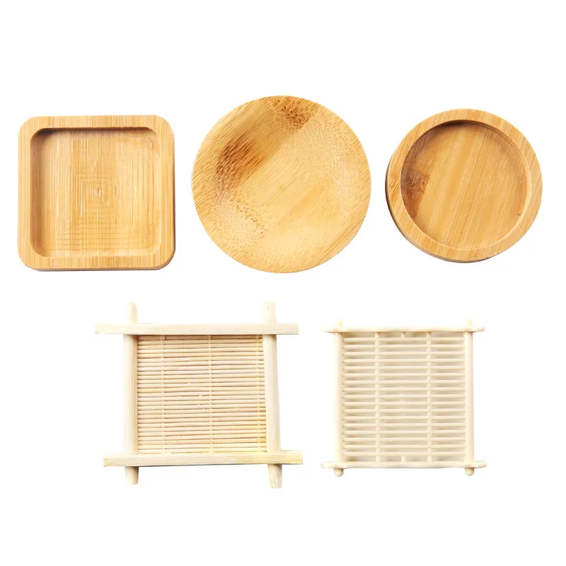 أطباق الخيزران الطبيعية صواني الصلصة الخشبية وألواح الخل