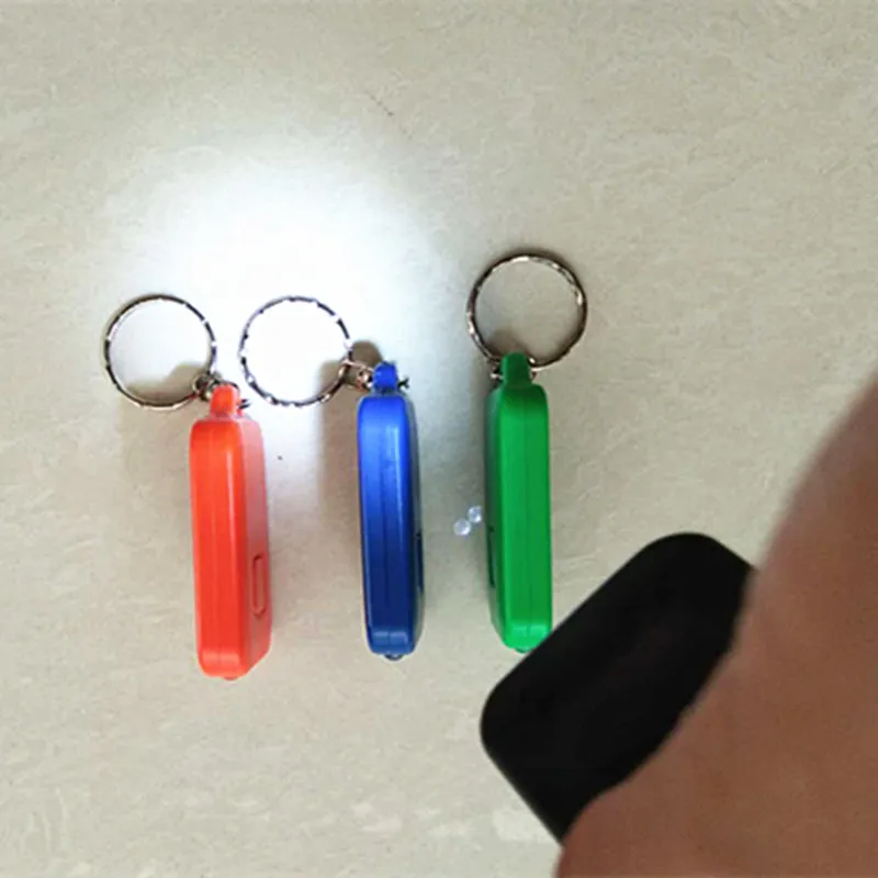 LED LIGHT Outdoors Emergency Flashlights Torches Of Key Fob Solar Energy Power Keychain Lamp Light