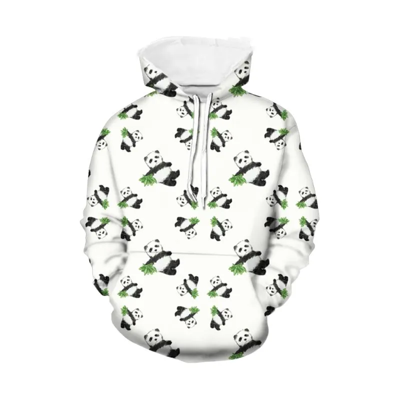 Felpe con cappuccio da uomo Felpe da uomo Lovely Catoon Panda Tasche Capispalla Inverno Primavera Warm Pullover Cappotto Stampa Felpa con cappuccio Top ComodoUomo