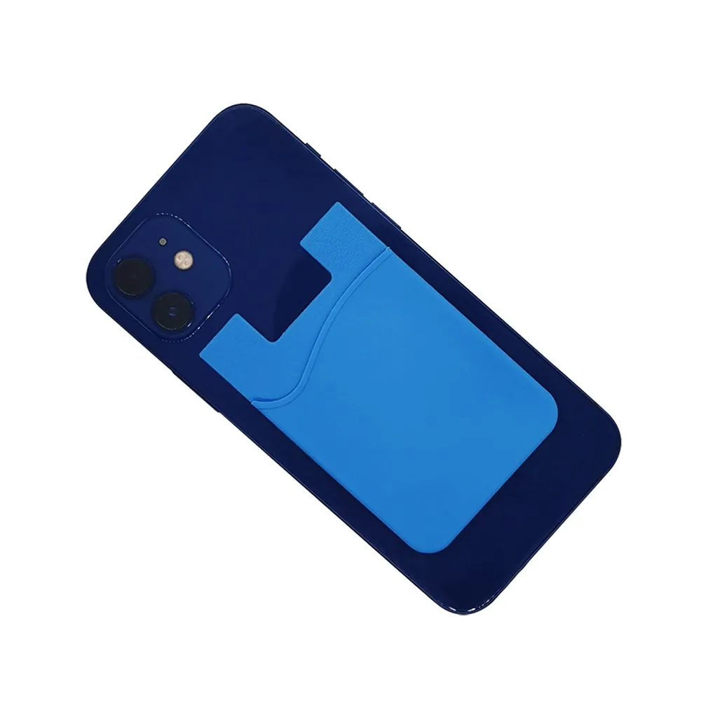 Porte-cartes pour téléphone portable, pochette adhésive en Silicone, Compatible avec iPhone Samsung Android et tous les smartphones