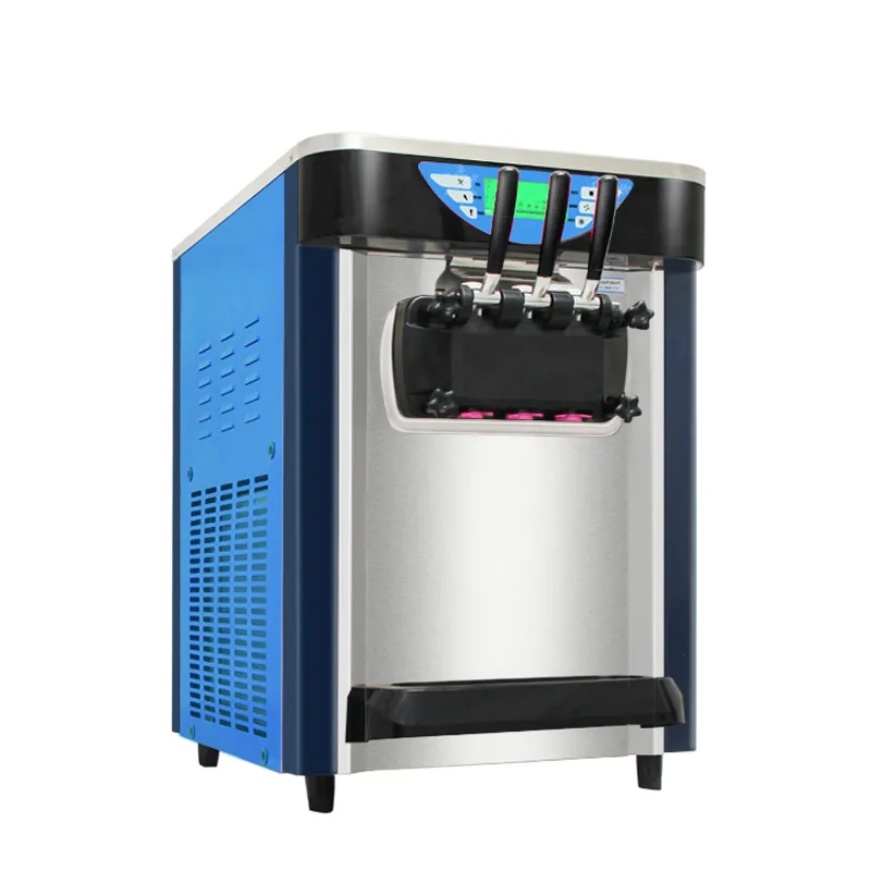 Máquina de hacer helados de servicio suave automática comercial de acero inoxidable de sobremesa económica de escritorio