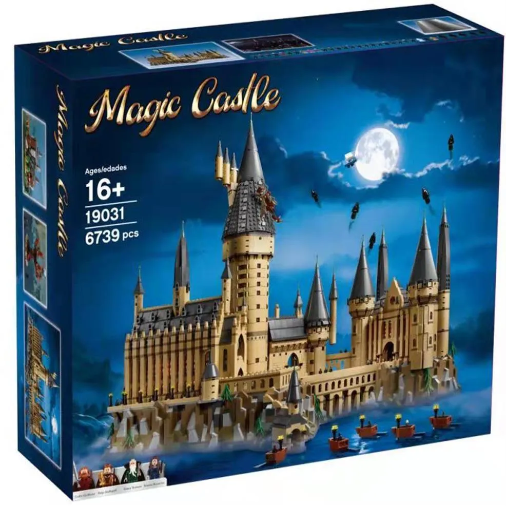 Toy Bricks Castle S7306 Совместимый 71043 Магические 69500 ​​строительные блоки 16060 Модель 83037 Взрослые дети Рождественский день рождения подарки 259r