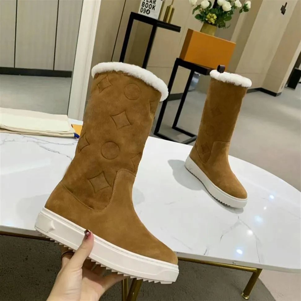 2021 Designer Snowdrop Flat Ankle Boots 
