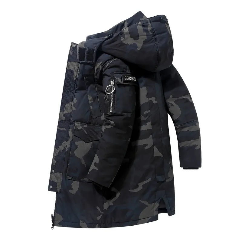 Parkas pour hommes Veste d'hiver Hommes Pardessus Camouflage Coupe-vent Marque Longue Doudoune Hommes 90 Blanc Canard Vers Le Bas Manteau Hommes Vestes Chaud 220830