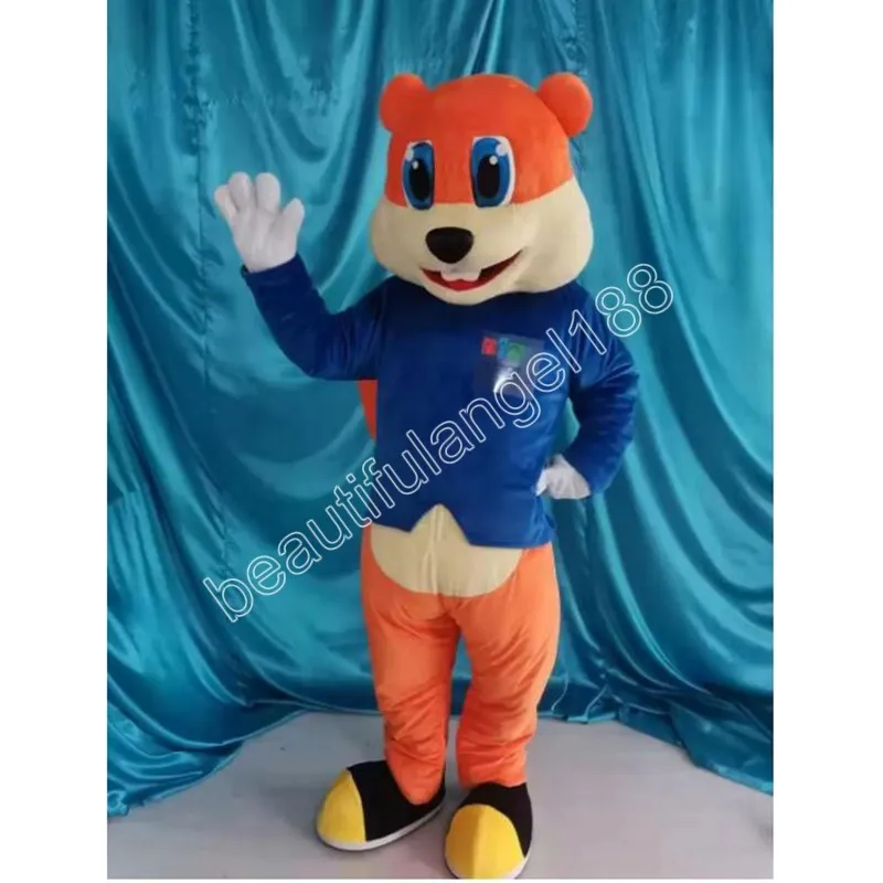 Halloween Orange Eichhörnchen Maskottchen Kostüm Top Qualität Cartoon Plüsch Anime Thema Charakter Weihnachten Karneval Erwachsene Geburtstag Party Fancy Outfit