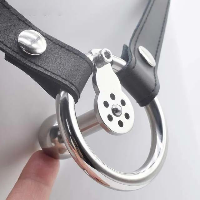 Sissy-Ceinture de Chasteté Inversée en Acier Inoxydable, Jouets