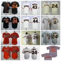 San Francisco Baseball jersey 8 Hunter Pence Jersey 24 Willie Mays 43 Dave Dravecky 44 Willie McCovey Pullover Vintage 1
