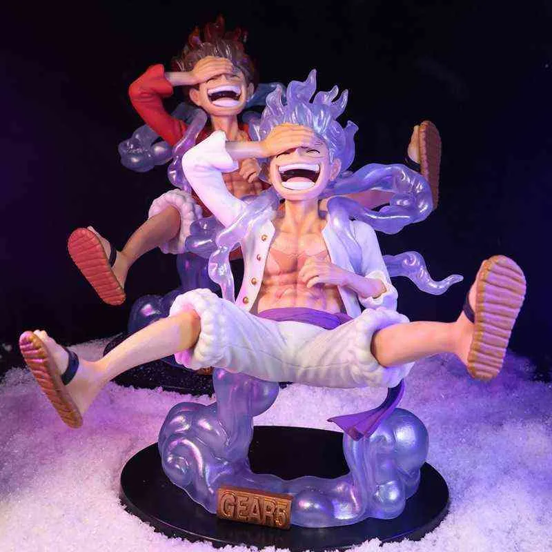 New One Piece Luffy Gear 5 Anime Figure Sun God Nikka PVC Action